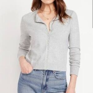 Old Navy SoSoft Cropped Cardigan Grey XS